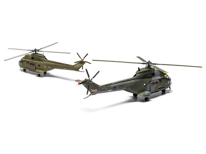 Level 2 Model Kit Westland Puma HC.1 Helicopter with 2 Scheme Options 1/72 Plastic Model Kit by Airfix by Airfix