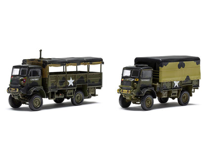 Level 2 Model Kit WWII 3-Ton General Service and Troop Trucks 1/76 Plastic Model Kit by Airfix by Airfix