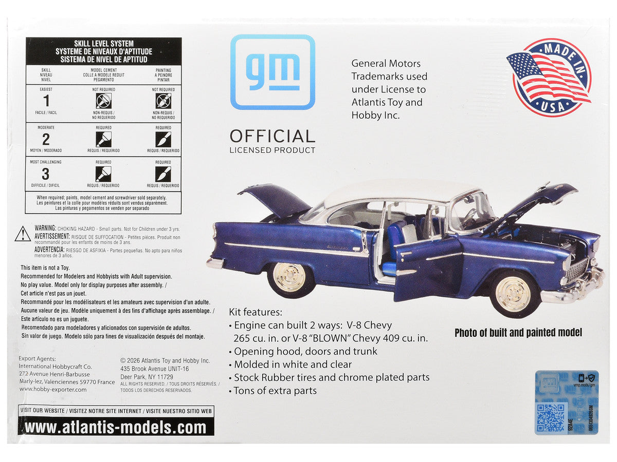 Skill 3 Model Kit 1955 Chevrolet Bel Air Hardtop "Route 66" 1/25 Scale Model by Atlantis by Atlantis