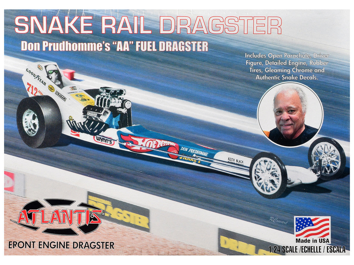 Skill 2 Model Kit Don the Snake Prudhomme's "AA" Fuel Front Engine Rail Dragste 1/24 Scale Model by Atlantis by Atlantis