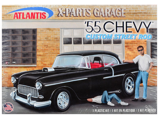 Skill 3 Model Kit 1955 Chevrolet Custom Street Rod "X-Parts Garage" 1/25 Scale Model by Atlantis by Atlantis