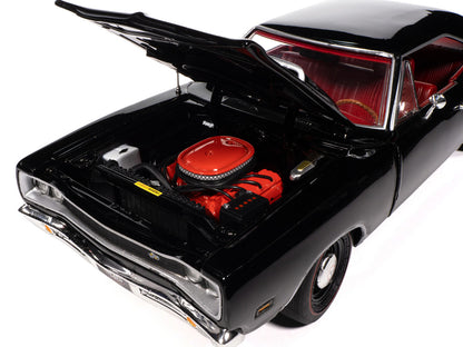 1969 Dodge Coronet Super Bee "Muscle Car & Corvette Nationals" (MCACN) Black with Red Interior "American Muscle" Series 1/18 Diecast Model Car by Auto World by Autoworld