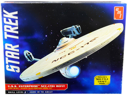 Skill 2 Model Kit U.S.S. Enterprise NCC-1701 Refit Starship "Star Trek" 1/537 Scale Model by AMT by AMT