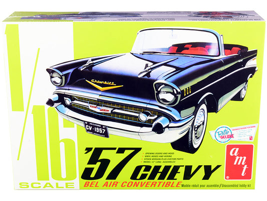 Skill 3 Model Kit 1957 Chevrolet Bel Air Convertible 2-in-1 Kit 1/16 Scale Model by AMT by AMT
