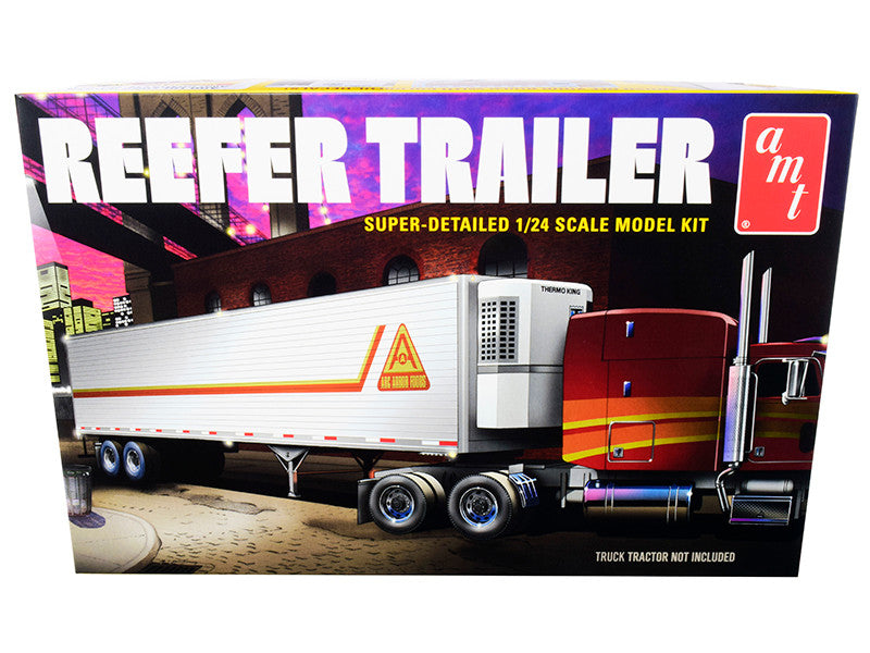 Skill 3 Model Kit Reefer Trailer 1/24 Scale Model by AMT by AMT