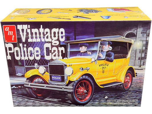 Skill 2 Model Kit 1927 Ford T Vintage Police Car 1/25 Scale Model by AMT by AMT