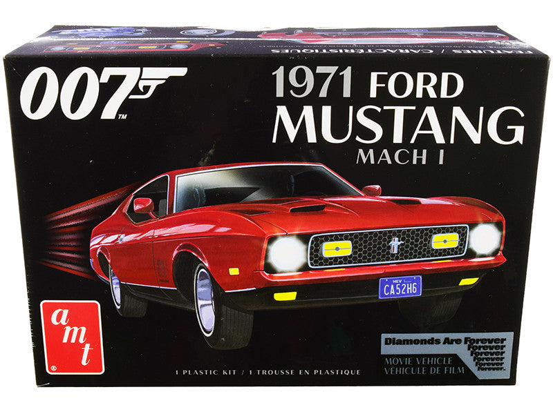 Skill 2 Model Kit 1971 Ford Mustang Mach 1 (James Bond 007) "Diamonds are Forever" (1971) Movie 1/25 Scale Model by AMT by AMT