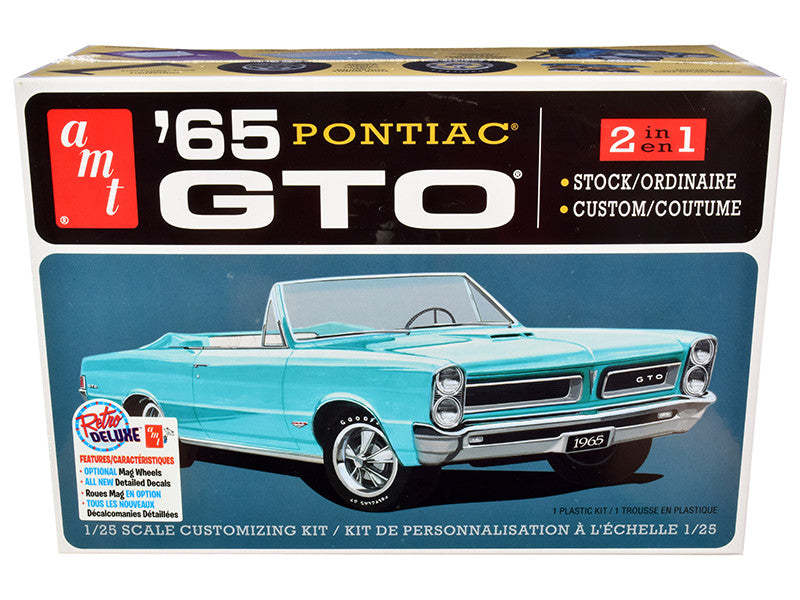 Skill 2 Model Kit 1965 Pontiac GTO 2-in-1 Kit 1/25 Scale Model by AMT by AMT