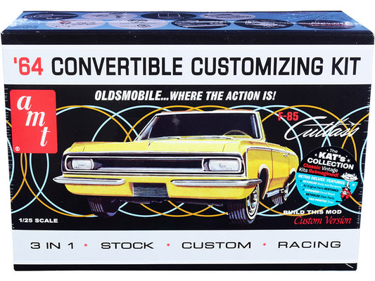 Skill 2 Model Kit 1964 Oldsmobile Cutlass F-85 Convertible 3-in-1 Kit 1/25 Scale Model by AMT by AMT