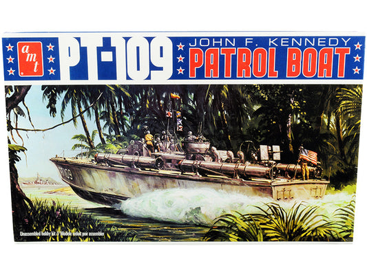 Skill 2 Model Kit PT-109 John F. Kennedy World War II Patrol Boat 1/64 Scale Model by AMT by AMT