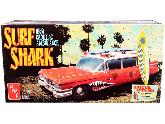 Skill 2 Model Kit 1959 Cadillac Ambulance "Surf Shark" 1/25 Scale Models by AMT by AMT