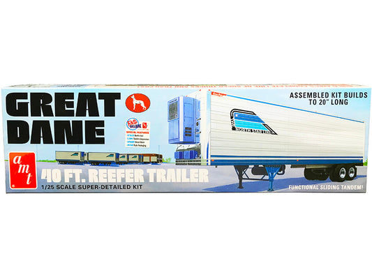 Skill 3 Model Kit Great Dane 40 Ft. Reefer Refrigerated Trailer 1/25 Scale Model by AMT by AMT