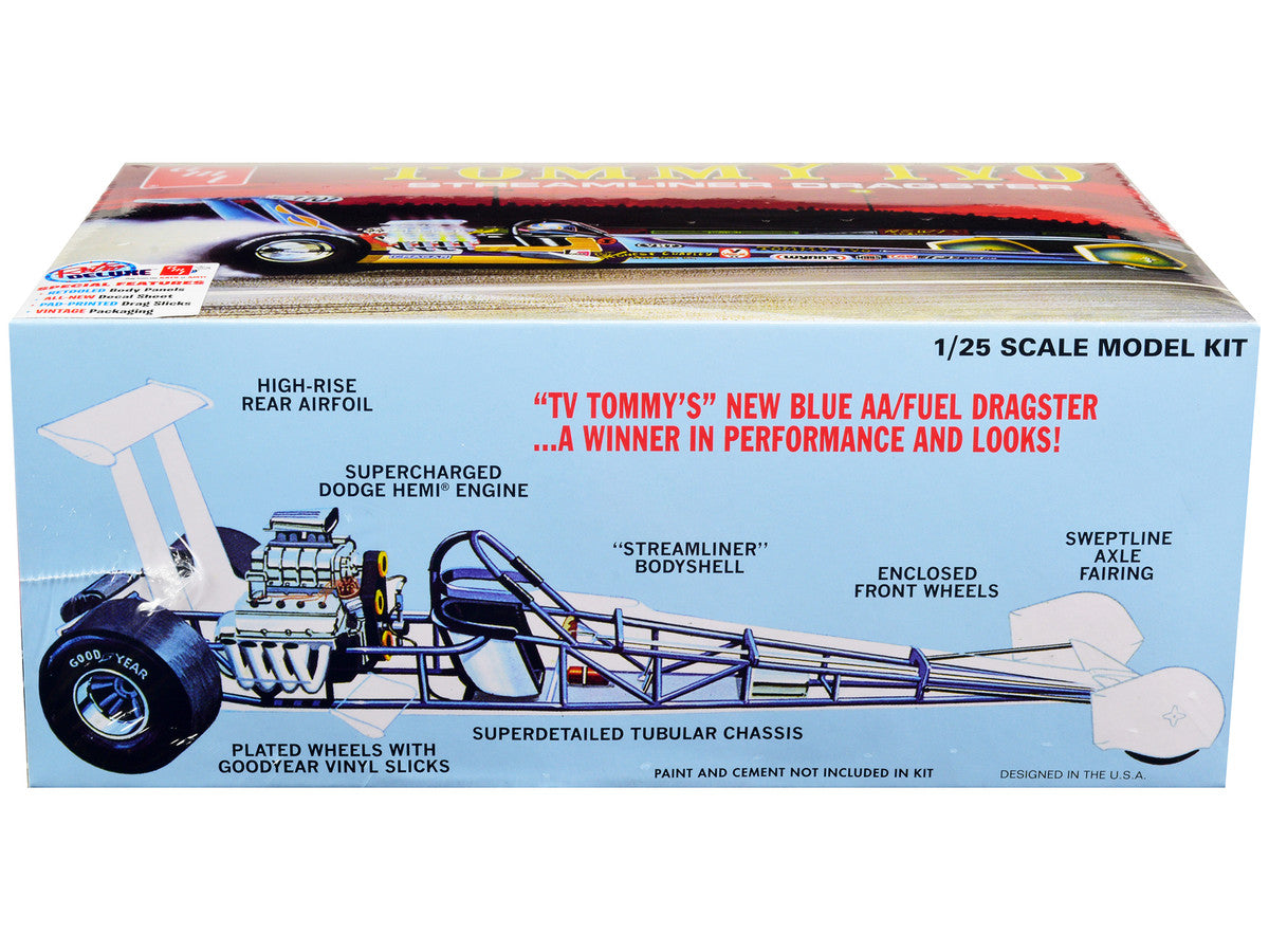 Skill 2 Model Kit Tommy Ivo Streamliner Dragster 1/25 Scale Model by AMT by AMT