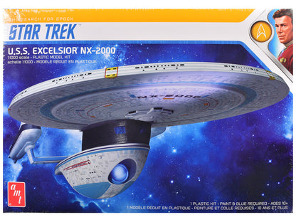 Skill 2 Model Kit U.S.S. Excelsior NX-2000 Space Ship "Star Trek III: The Search for Spock" (1984) Movie 1/1000 Scale Model by AMT by AMT