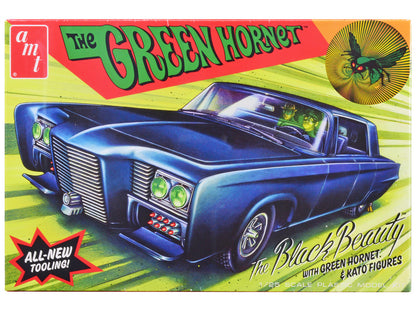 Skill 2 Model Kit Black Beauty "The Green Hornet" (1966–1967) TV Series with Green Hornet and Kato Figures 1/25 Scale Model by AMT by AMT