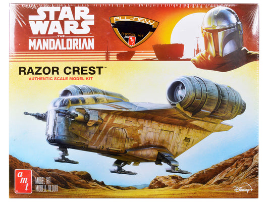 Skill 2 Model Kit Razor Crest Spaceship "Star Wars: The Mandalorian" 1/72 Scale Model by AMT by AMT