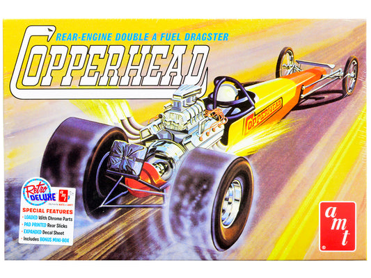 Skill 2 Model Kit 1934 Copperhead Rear-Engine Double A Fuel Dragster 1/25 Scale Model by AMT by AMT