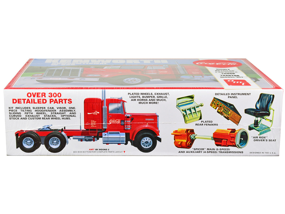 Skill 3 Model Kit Kenworth Conventional W-925 Tractor Truck "Coca-Cola" 1/25 Scale Model by AMT by AMT