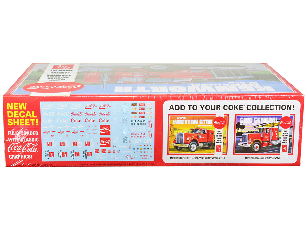 Skill 3 Model Kit Kenworth Conventional W-925 Tractor Truck "Coca-Cola" 1/25 Scale Model by AMT by AMT