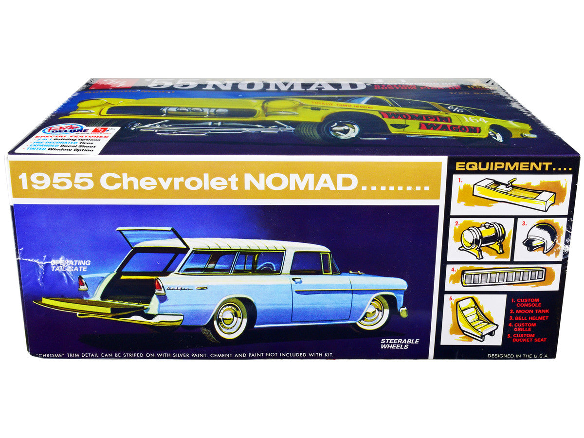 Skill 2 Model Kit 1955 Chevrolet Nomad 3-in-1 Kit "Trophy Series" 1/25 Scale Model by AMT by AMT