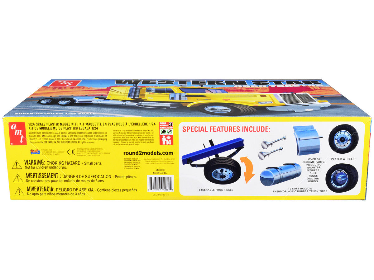 Skill 3 Model Kit Western Star 4964 Truck Tractor 1/24 Scale Model by AMT by AMT
