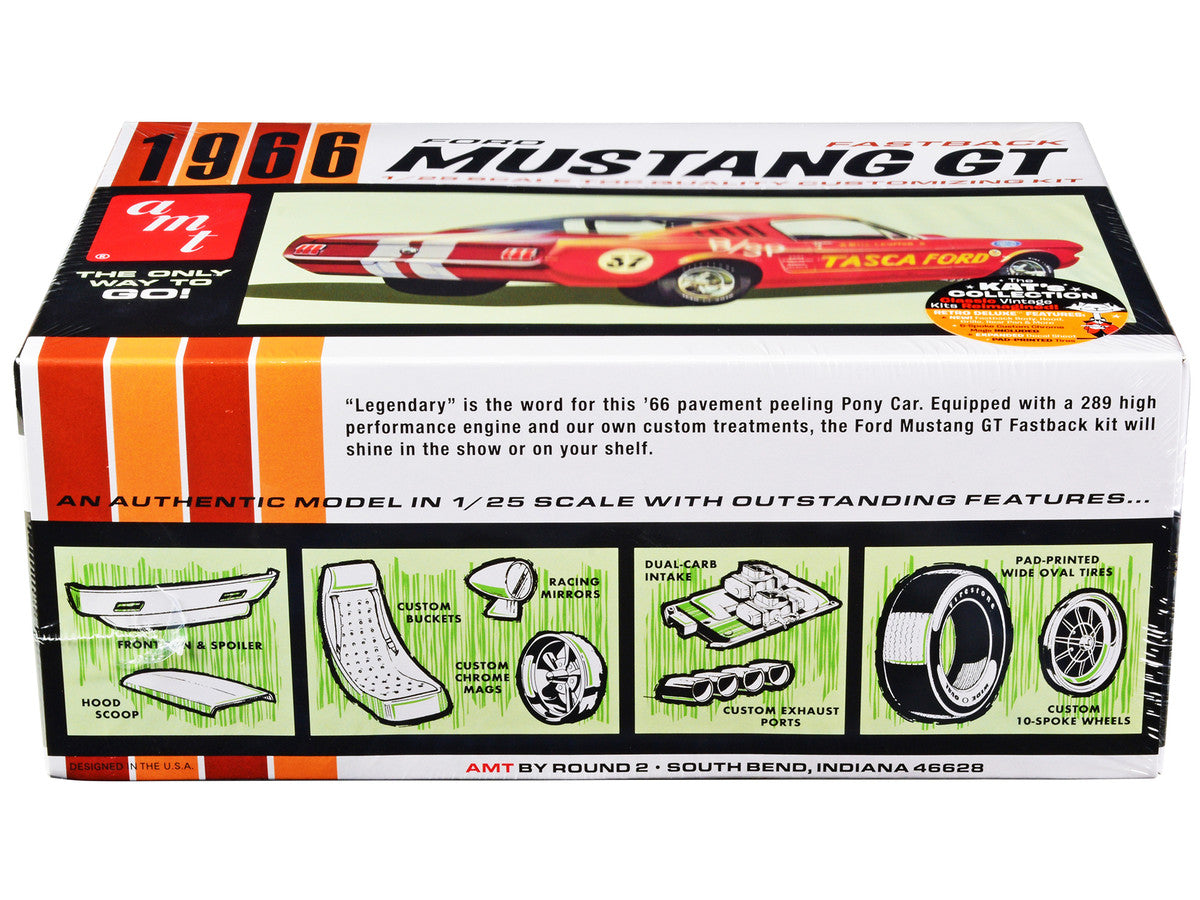 Skill 2 Model Kit 1966 Ford Mustang GT Fastback 1/25 Scale Model by AMT by AMT