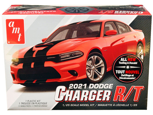 Skill 2 Model Kit 2021 Dodge Charger R/T 1/25 Scale Model by AMT by AMT