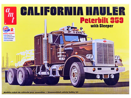 Skill 3 Model Kit Peterbilt 359 California Hauler with Sleeper Cab 1/25 Scale Model by AMT by AMT