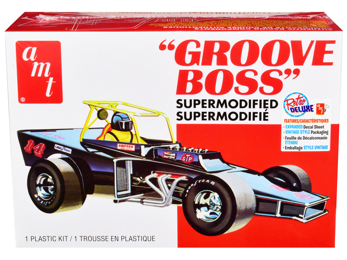 Skill 2 Model Kit "Groove Boss" Supermodified Racer 1/25 Scale Model by AMT by AMT