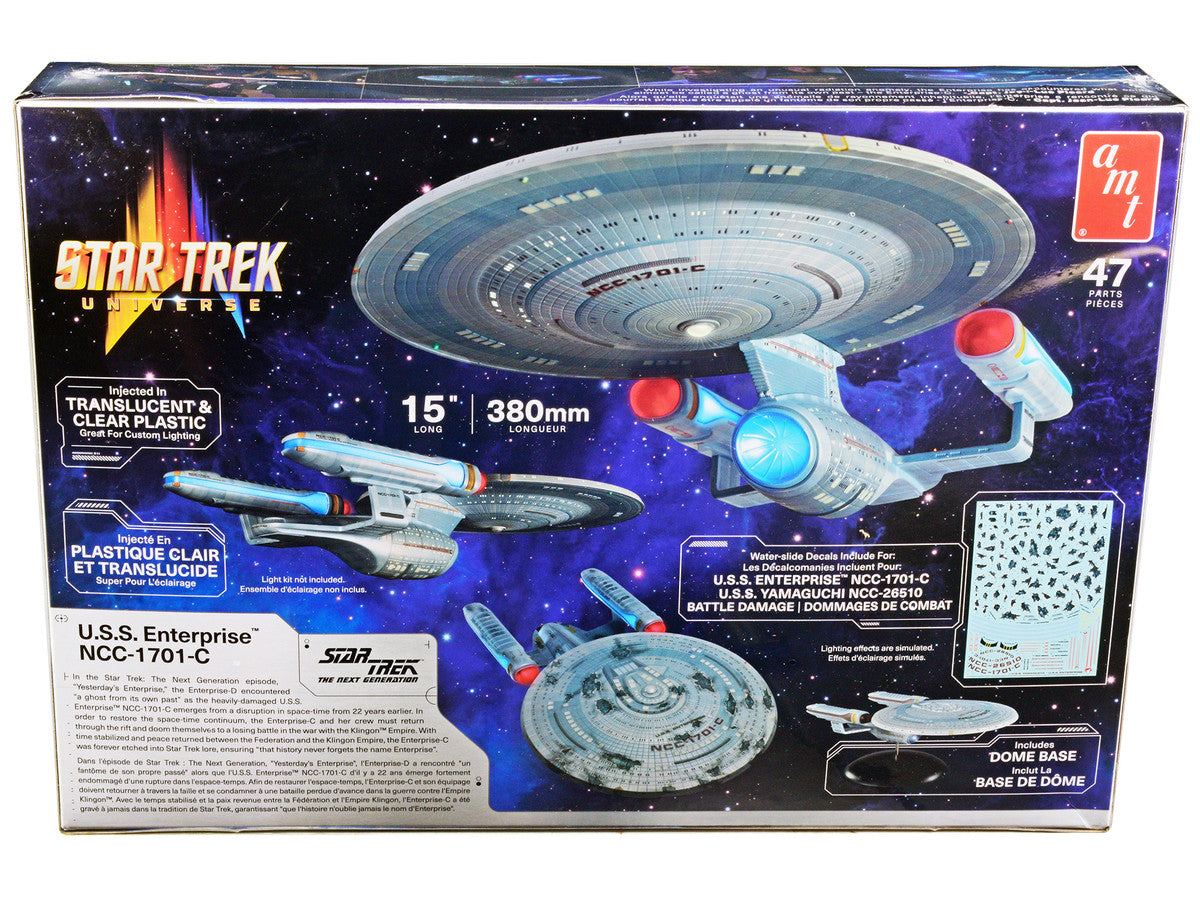 Skill 2 Model Kit U.S.S. Enterprise NCC-1701-C Space Ship "Star Trek: The Next Generation" (1987) TV Series 1/1400 Scale Model by AMT by AMT