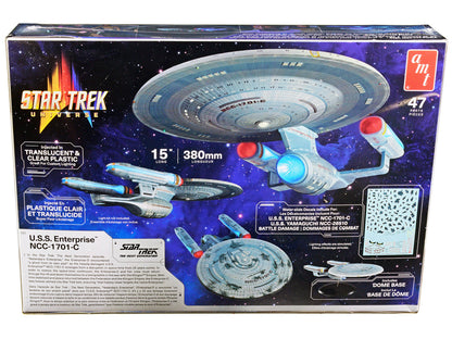 Skill 2 Model Kit U.S.S. Enterprise NCC-1701-C Space Ship "Star Trek: The Next Generation" (1987) TV Series 1/1400 Scale Model by AMT by AMT