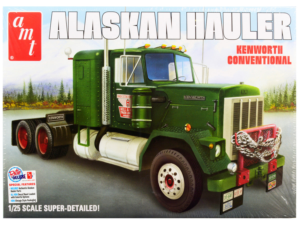 Skill 3 Model Kit Kenworth Conventional Tractor "Alaskan Hauler" 1/25 Scale Model by AMT by AMT
