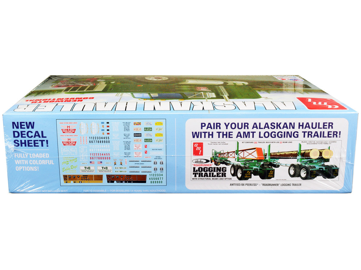 Skill 3 Model Kit Kenworth Conventional Tractor "Alaskan Hauler" 1/25 Scale Model by AMT by AMT