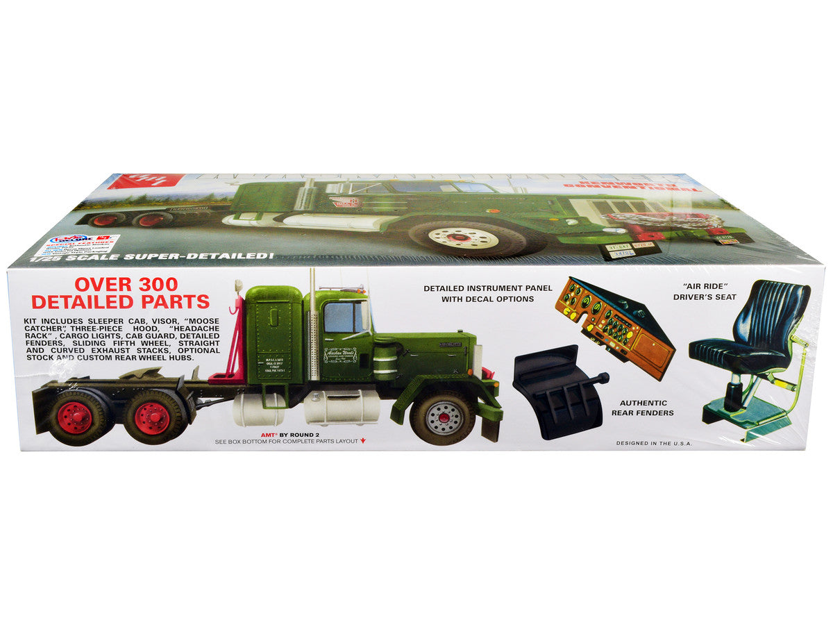 Skill 3 Model Kit Kenworth Conventional Tractor "Alaskan Hauler" 1/25 Scale Model by AMT by AMT