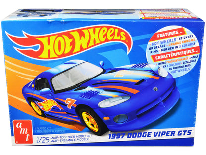 Skill 1 Snap Model Kit 1997 Dodge Viper GTS "Hot Wheels" 1/25 Scale Model by AMT by AMT