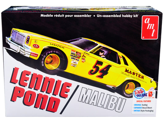 Skill 2 Model Kit 1974 Chevrolet Malibu Stock Car #54 Lennie Pond 1/25 Scale Model by AMT by AMT