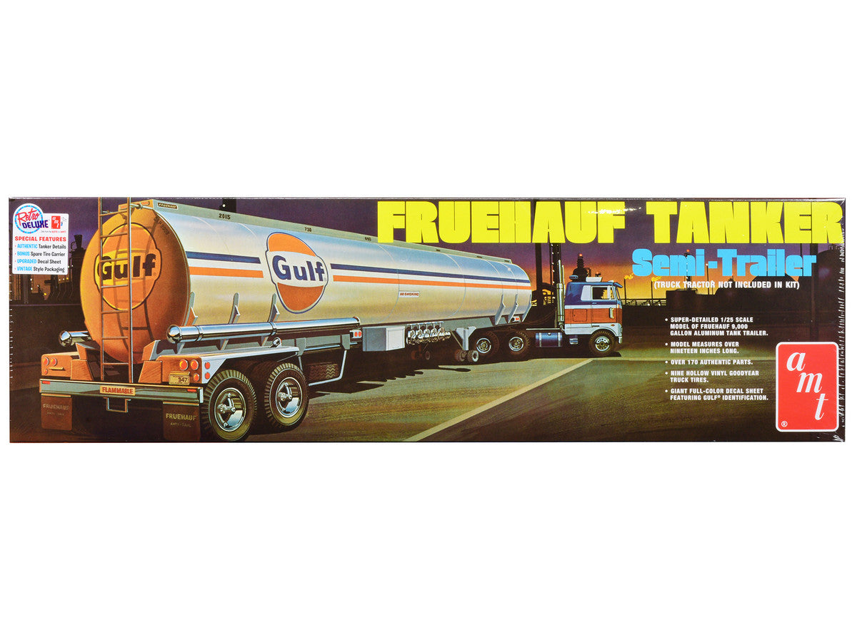 Skill 3 Model Kit Fruehauf Tanker Trailer "Gulf Oil" 1/25 Scale Model by AMT by AMT