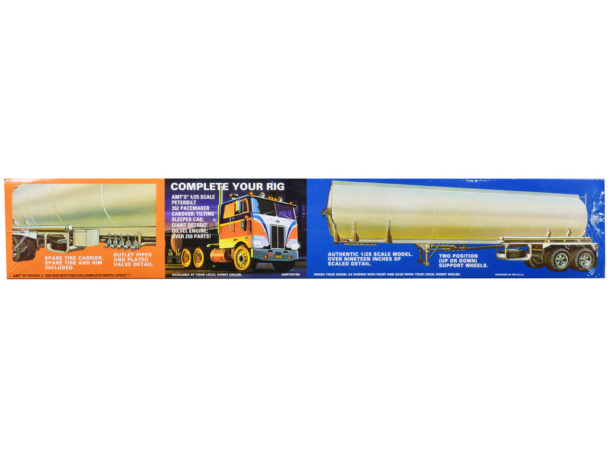 Skill 3 Model Kit Fruehauf Tanker Trailer "Gulf Oil" 1/25 Scale Model by AMT by AMT