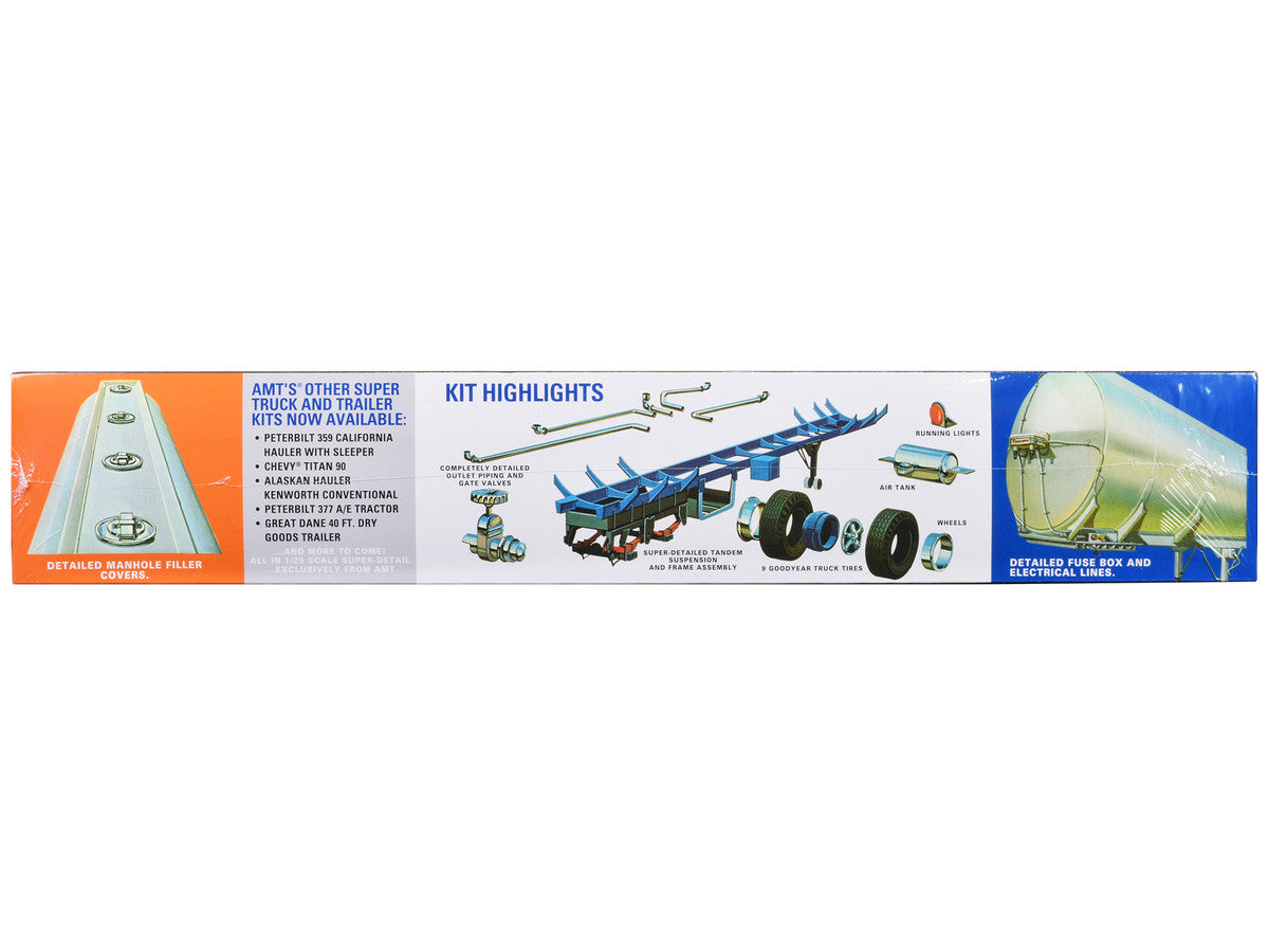 Skill 3 Model Kit Fruehauf Tanker Trailer "Gulf Oil" 1/25 Scale Model by AMT by AMT