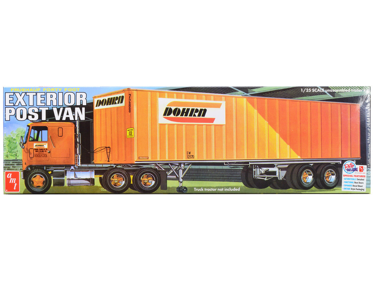 Skill 3 Model Kit Fruehauf Forty Foot Exterior Post Van Trailer "Dohrn Transfer Co." 1/25 Scale Model by AMT by AMT