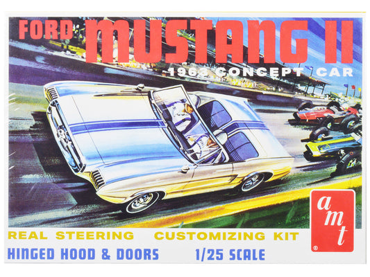 Skill 2 Model Kit 1963 Ford Mustang II Concept Car 1/25 Scale Model by AMT by AMT