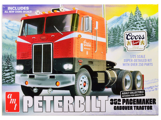 Skill 3 Model Kit Peterbilt 352 Pacemaker Cabover Tractor "Coors" 1/25 Scale Model by AMT by AMT