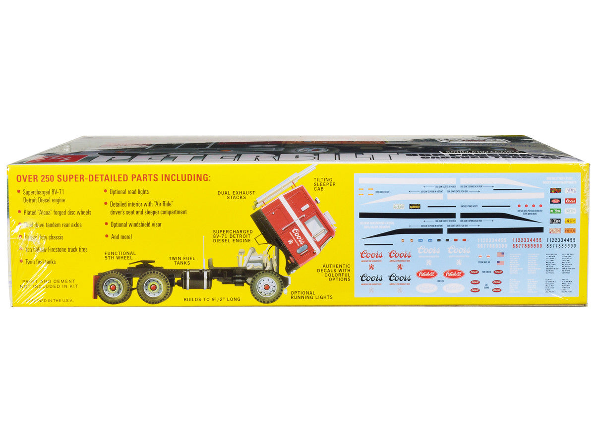 Skill 3 Model Kit Peterbilt 352 Pacemaker Cabover Tractor "Coors" 1/25 Scale Model by AMT by AMT