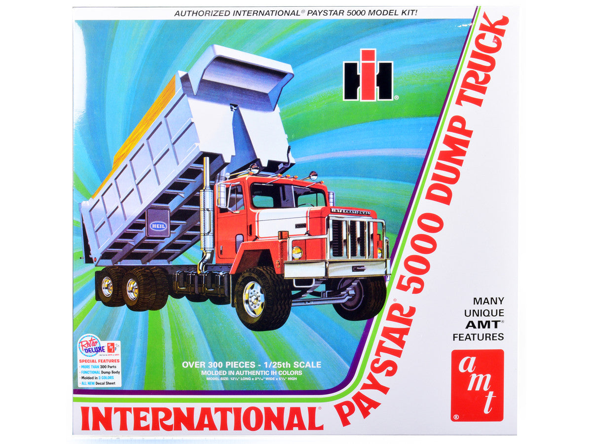 Skill 3 Model Kit International PayStar 5000 Dump Truck 1/25 Scale Model by AMT by AMT