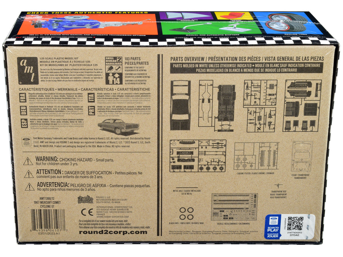 Skill 2 Model Kit 1967 Mercury Comet Cyclone GT 1/25 Scale Model by AMT by AMT
