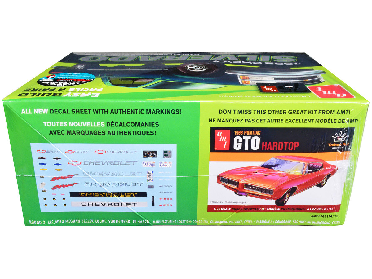 Skill 2 Model Kit 1992 Chevrolet Silverado C1500 Fleetside Short Bed Pickup Truck "Easy Build" 1/25 Scale Model by AMT by AMT