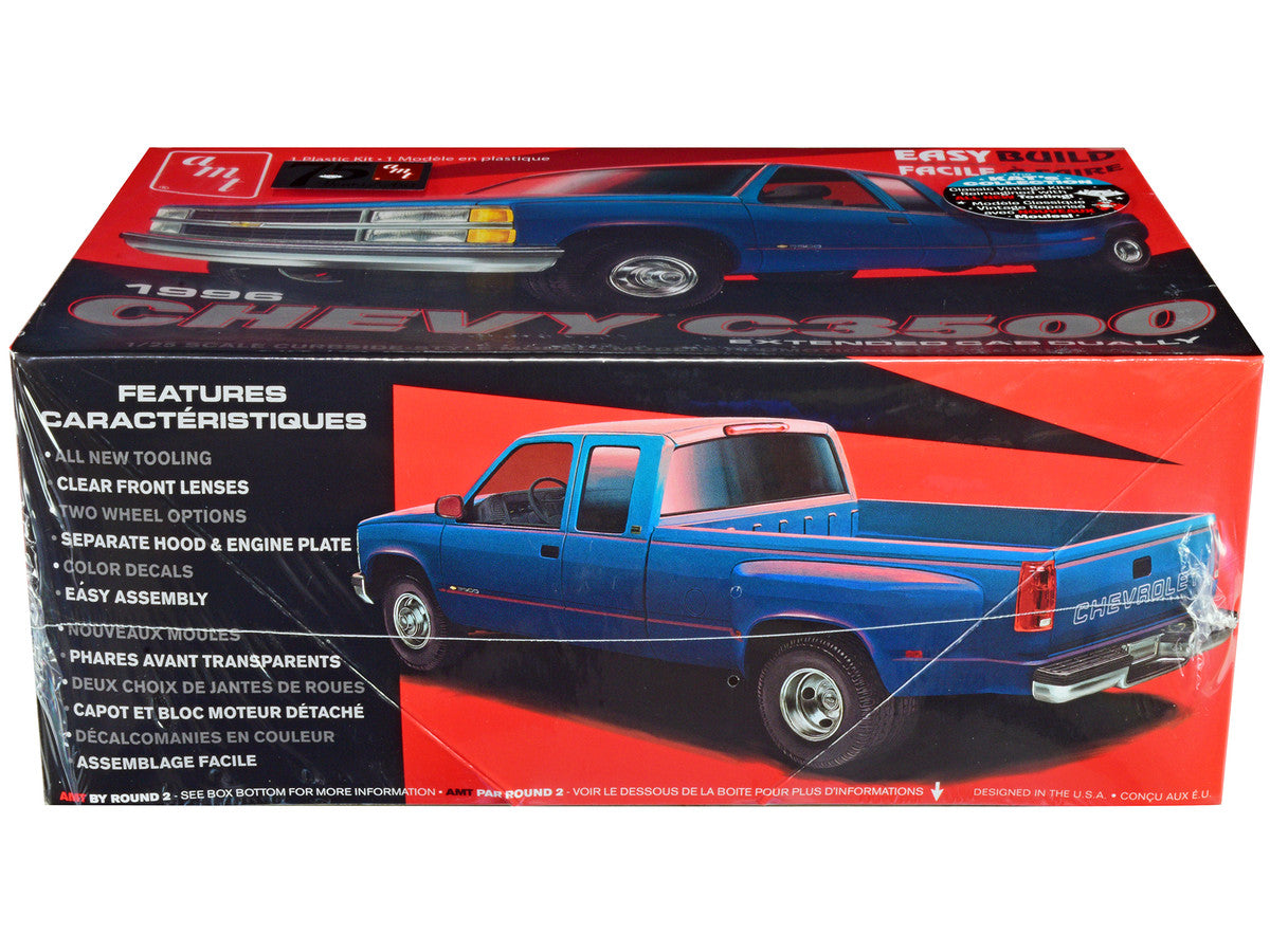 Skill 2 Model Kit 1996 Chevrolet C3500 Extended Cab Dually Pickup Truck "Easy Build" 1/25 Scale Model by AMT by AMT