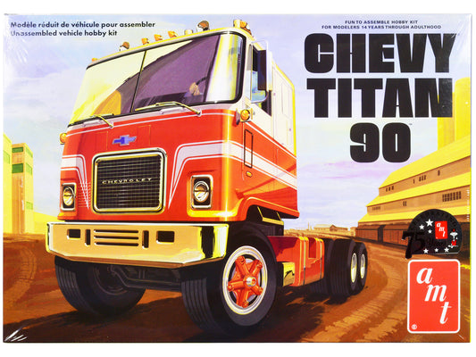 Skill 3 Model Kit Chevrolet Titan 90 Tractor Truck 1/25 Scale Model by AMT by AMT