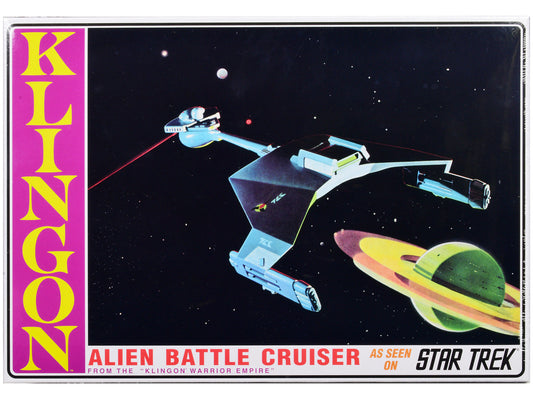 Skill 2 Model Kit "Klingon Warrior Empire" Alien Battle Cruiser "Star Trek" (1966-1969) TV Series 1/650 Scale Model by AMT by AMT