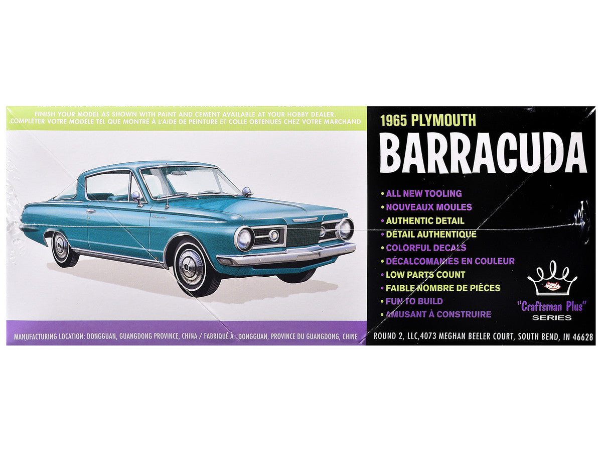 Skill 2 Model Kit 1965 Plymouth Barracuda "Craftsman Plus" Series 1/25 Scale Model by AMT by AMT